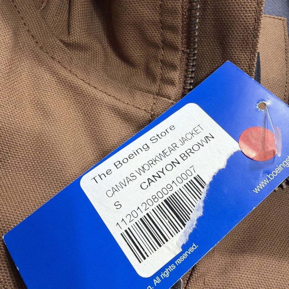 BOEING Mens Canvas Jacket Workwear‎ Corduroy Collar Flannel Lined Insulated New!